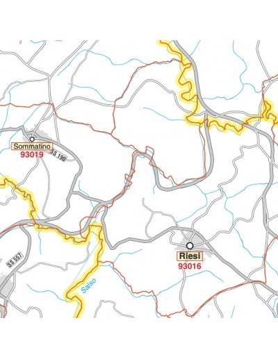 Carta stradale con CAP della provincia di...