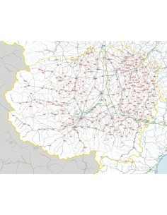 Carta stradale con CAP della provincia di Cuneo jpg