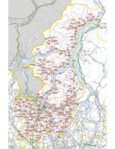 Carta stradale con CAP della provincia di Como jpg
