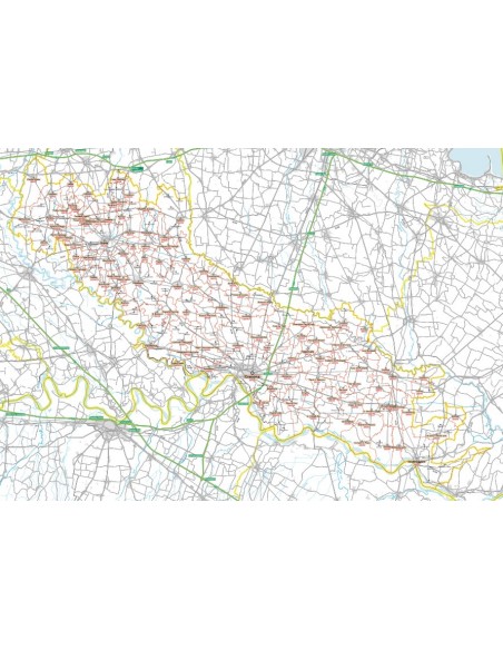 Carta stradale con CAP della provincia di Cremona jpg