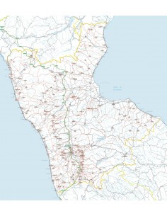 Carta stradale con CAP della provincia di Cosenza jpg