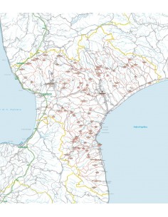 Carta stradale con CAP della provincia di Catanzaro jpg