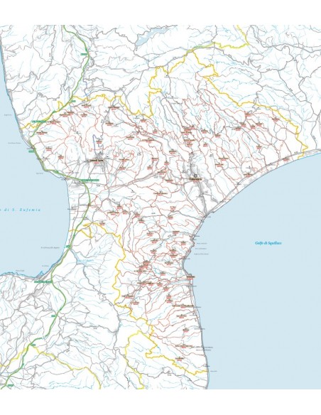 Carta stradale con CAP della provincia di Catanzaro jpg