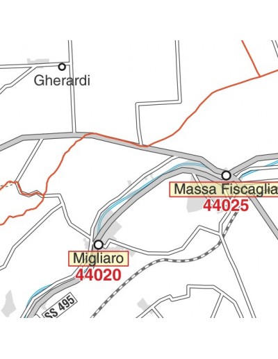 Carta stradale con CAP della provincia di...