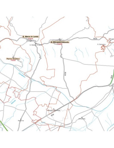 Carta stradale con CAP della provincia di...