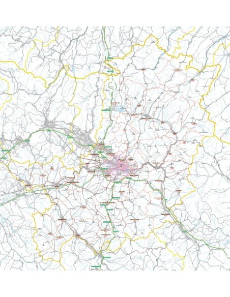 Carta stradale con CAP della provincia di Firenze jpg