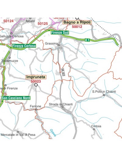 Carta stradale con CAP della provincia di...