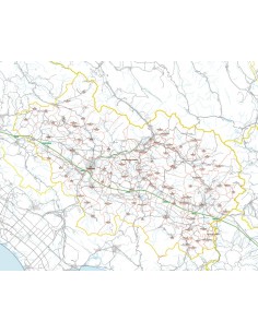 Carta stradale con CAP della provincia di Frosinone jpg