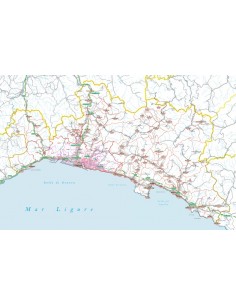 Carta stradale con CAP della provincia di Genova jpg
