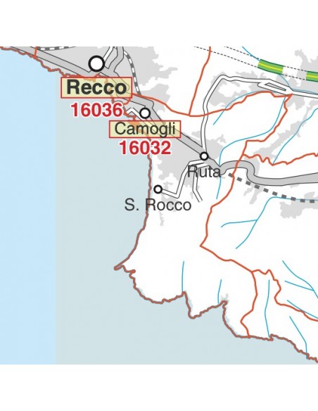 Carta stradale con CAP della provincia di Genova jpg