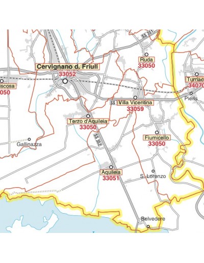 Carta stradale con CAP della provincia di...