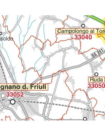 Carta stradale con CAP della provincia di...