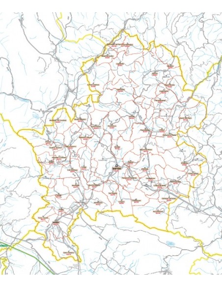 Carta stradale con CAP della provincia di Isernia jpg