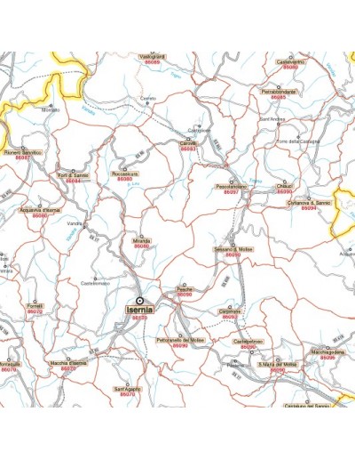 Carta stradale con CAP della provincia di...