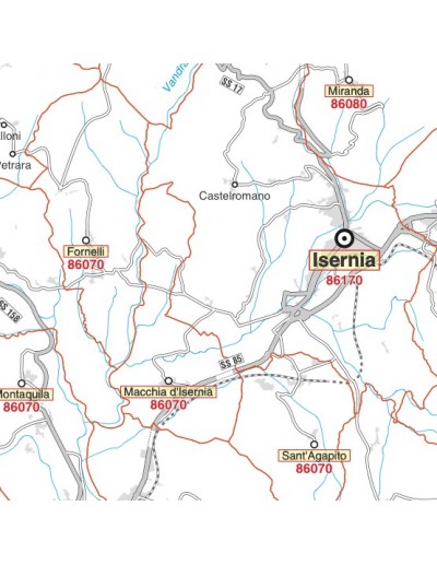 Carta stradale con CAP della provincia di...