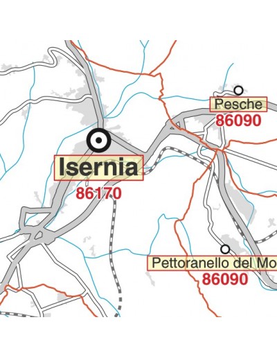 Carta stradale con CAP della provincia di...