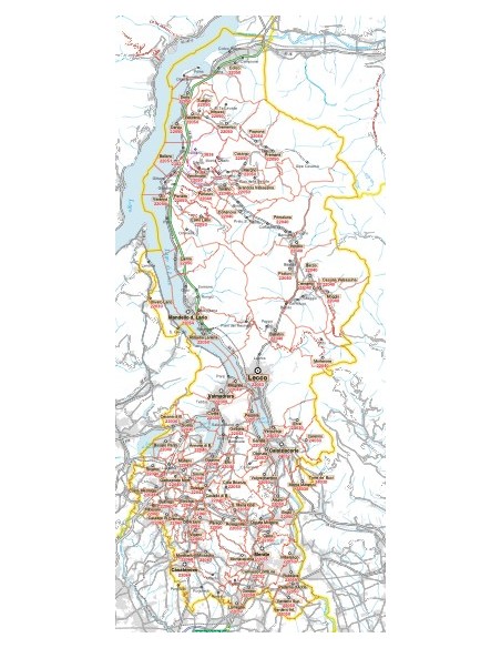 Carta stradale con CAP della provincia di Lecco jpg