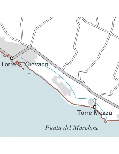 Carta stradale con CAP della provincia di Lecce jpg