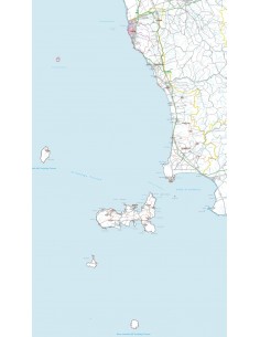 Carta stradale con CAP della provincia di Livorno jpg