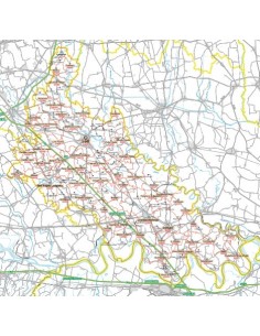 Carta stradale con CAP della provincia di Lodi jpg
