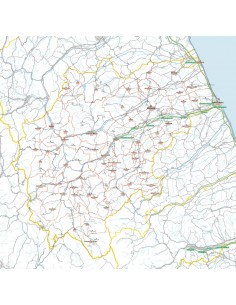 Carta stradale con CAP della provincia di Macerata jpg