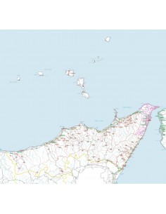 Carta stradale con CAP della provincia di Messina jpg