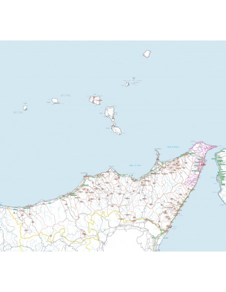 Carta stradale con CAP della provincia di Messina jpg