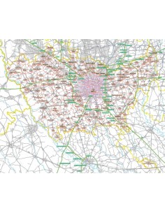 Carta stradale con CAP della provincia di Milano jpg