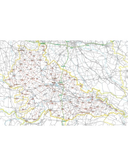 Carta stradale con CAP della provincia di Mantova jpg