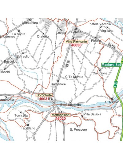 Carta stradale con CAP della provincia di...