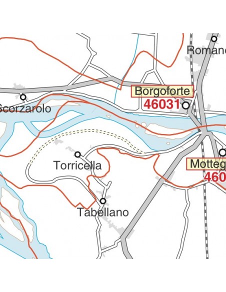 Carta stradale con CAP della provincia di Mantova jpg
