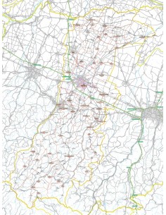 Carta stradale con CAP della provincia di Modena jpg