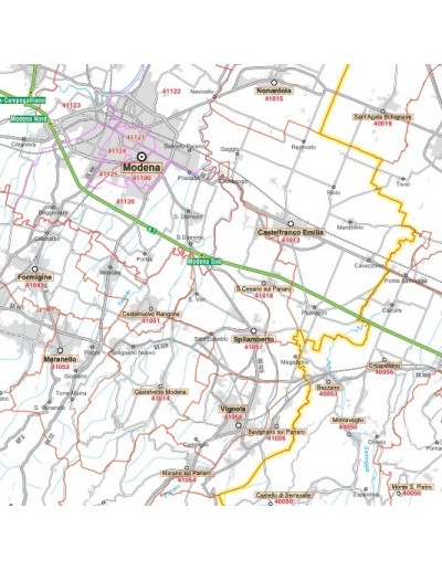 Carta stradale con CAP della provincia di...