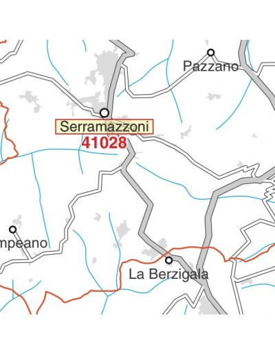 Carta stradale con CAP della provincia di...