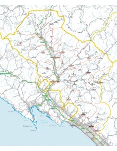 Carta stradale con CAP della provincia di Massa-Carrara jpg