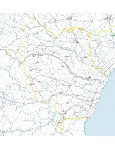 Carta stradale con CAP della provincia di Matera jpg