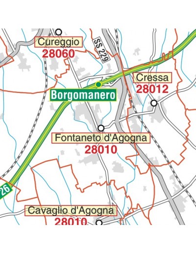 Carta stradale con CAP della provincia di...