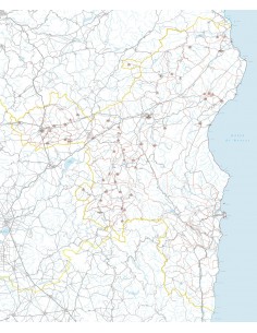 Carta stradale con CAP della provincia di Nuoro jpg