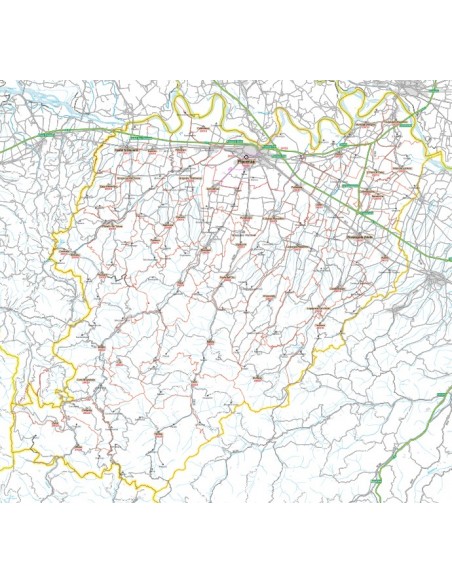 Carta stradale con CAP della provincia di Piacenza jpg
