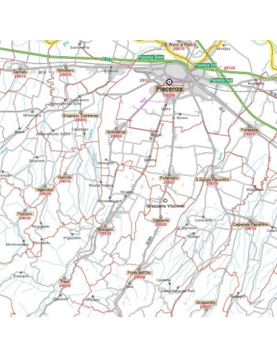 Carta stradale con CAP della provincia di...