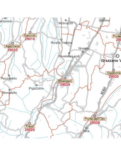 Carta stradale con CAP della provincia di...