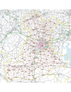Carta stradale con CAP della provincia di Padova jpg