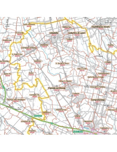 Carta stradale con CAP della provincia di...