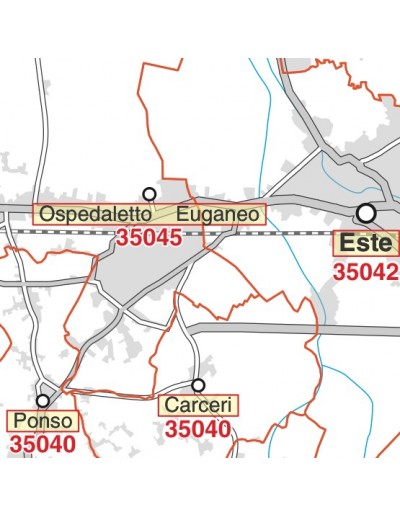 Carta stradale con CAP della provincia di...