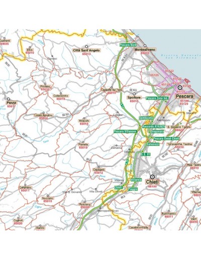 Carta stradale con CAP della provincia di...