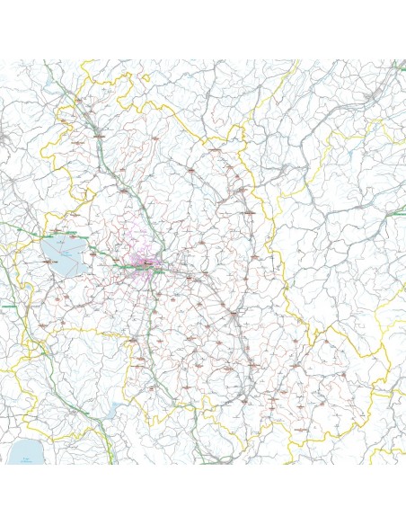 Carta stradale con CAP della provincia di Perugia jpg