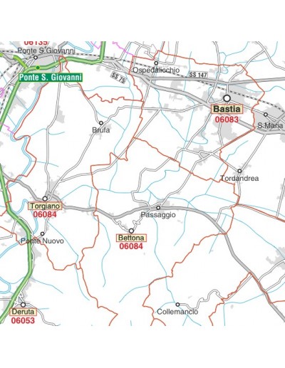 Carta stradale con CAP della provincia di...