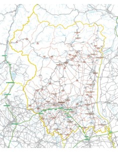 Carta stradale con CAP della provincia di Pordenone jpg
