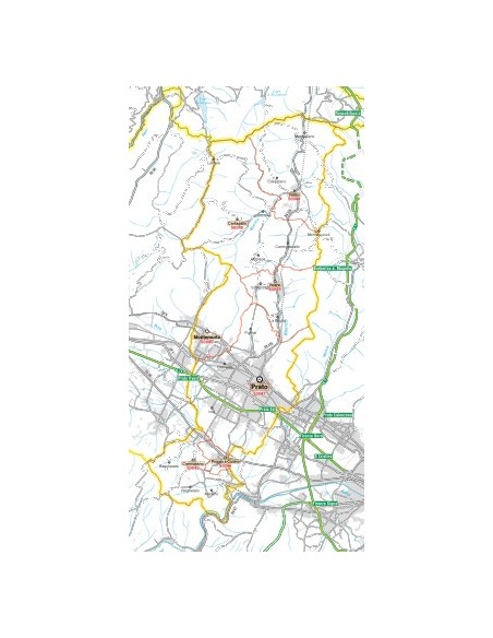 Carta stradale con CAP della provincia di Prato jpg