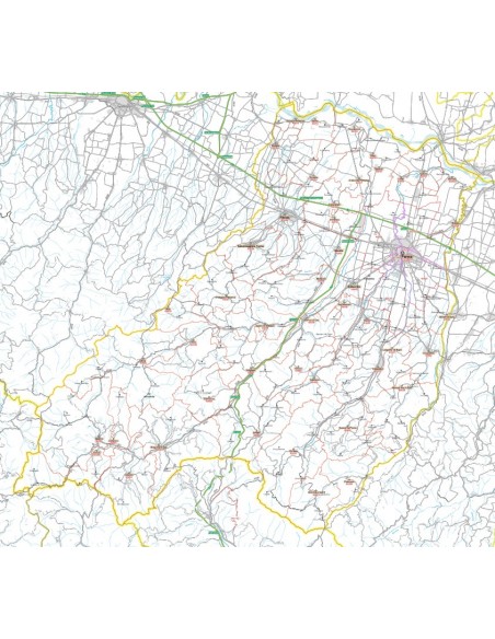 Carta stradale con CAP della provincia di Parma jpg